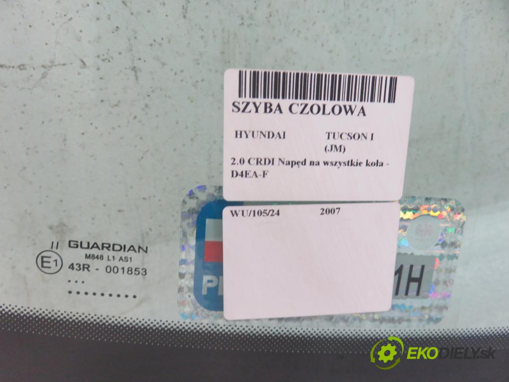 HYUNDAI TUCSON (JM) SUV 2007 103,00 2.0 CRDI Napęd na wszystkie koła - D4EA-F 1991,00 Okno čelná