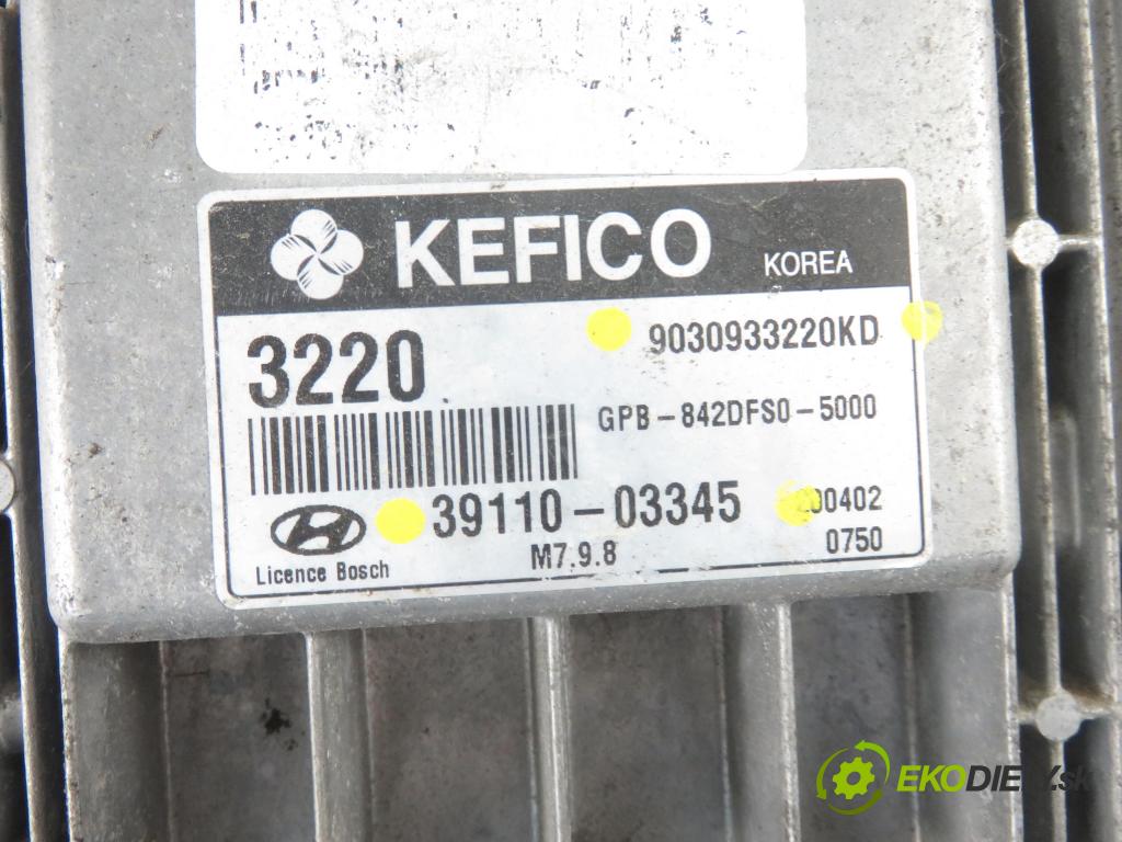 HYUNDAI i20 (PB, PBT) HB 2010 57,00 1.2 - G4LA 1248,00 Riadiaca jednotka Motor 3911003345 ; 9030933220KD
