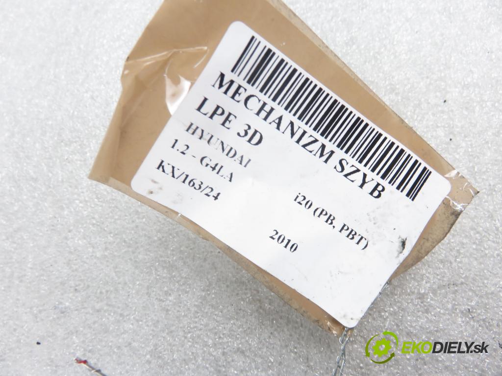 HYUNDAI i20 (PB, PBT) HB 2010 57,00 1.2 - G4LA 1248,00 mechanismus oken 3D 988101J100 ; 2621004680
