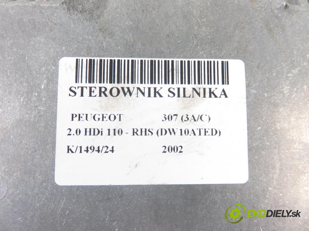 PEUGEOT 307 (3A/C) HB 2002 79,00 2.0 HDi 110 - RHS 1997,00 Riadiaca jednotka Motor 0281010779 ; 9644606180