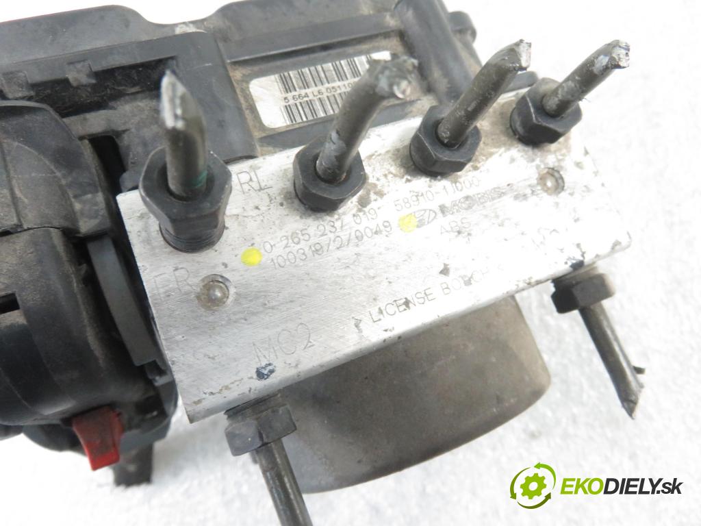 HYUNDAI i20 (PB, PBT) HB 2010 57,00 1.2 - G4LA 1248,00 Pumpa ABS 0265800795 ; 0265237019 (Pumpy ABS)