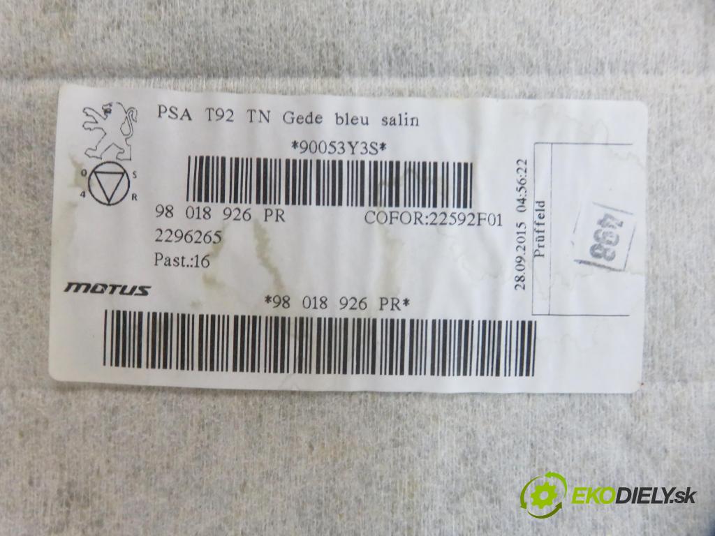 PEUGEOT 308 SW II KOMBI 2015 88,00 1.6 BlueHDi 120 - BHZ (DV6FC) 1560,00 Stropný tapacír 98018926PR (Stropné tapacíre)