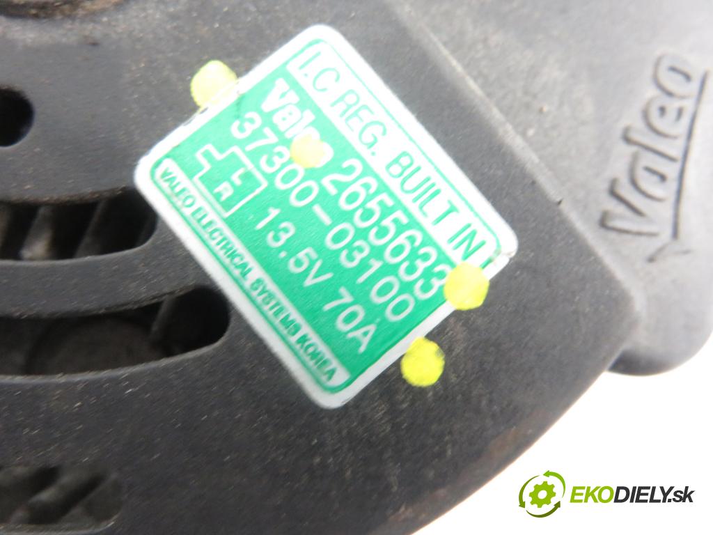HYUNDAI i20 (PB, PBT) HB 2010 57,00 1.2 - G4LA 1248,00 Alternátor 3730003100 ; 2655633 (Alternátory)