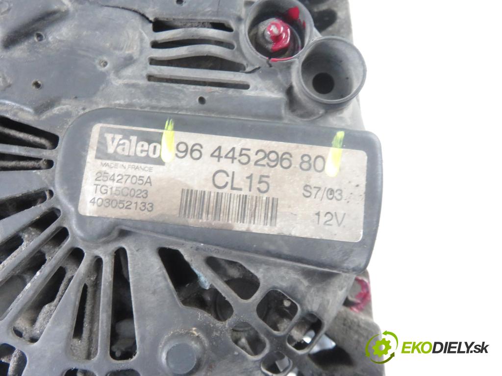 CITROEN C3 I (FC_) HB 2003 50,00 1.4 HDi 8V - 8HX 1398,00 Alternátor 9644529680 (Alternátory)