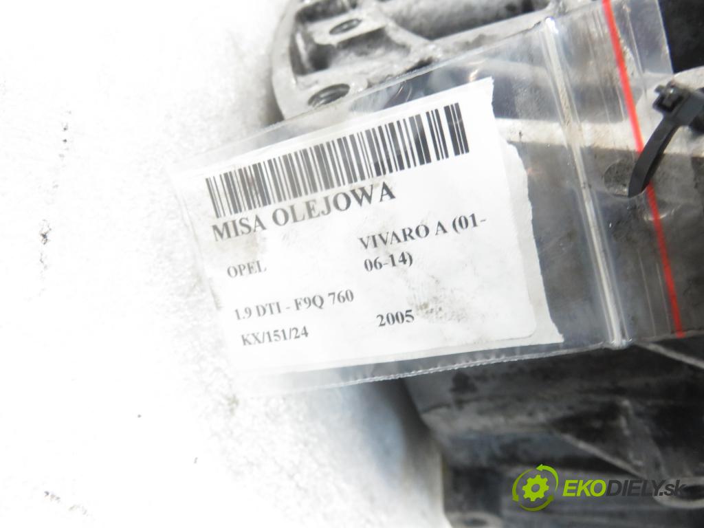 OPEL VIVARO A Autobus (X83) BUS 2005 74,00 1.9 CDTI 101 - F9Q 760 1870,00 vana olejová 8200066133 (Olejové vany)