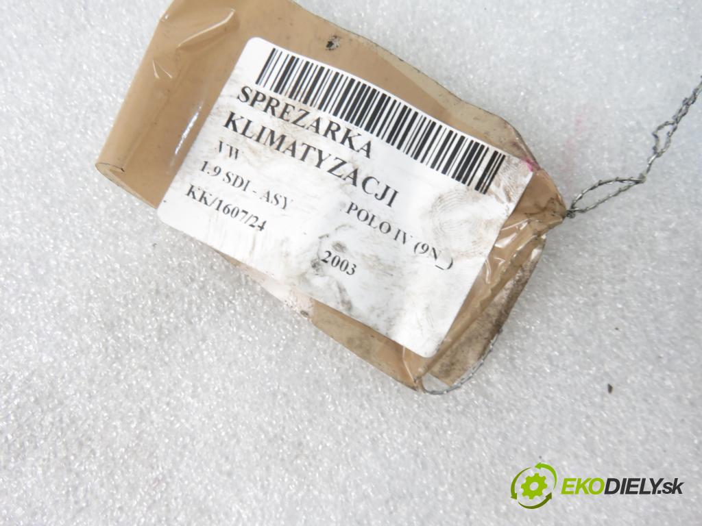 VW POLO (9N_) HB 2003 47,00 1.9 SDI - ASY 1896,00 KOMPRESOR: klimatizace 6Q0820803D ; 4472208127 (Kompresory)