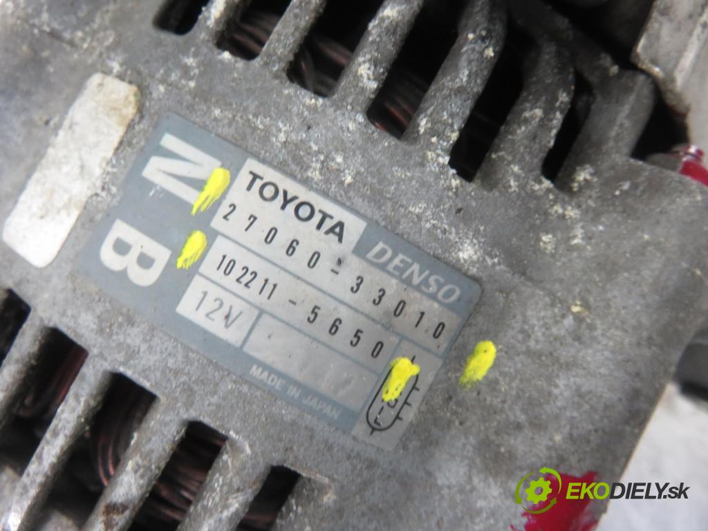 TOYOTA YARIS (_P1_) HB 2002 55,00 1.4 D-4D (NLP10_) - 1ND-TV 1364,00 Alternátor 2706033010 ; 1022115650 (Alternátory)