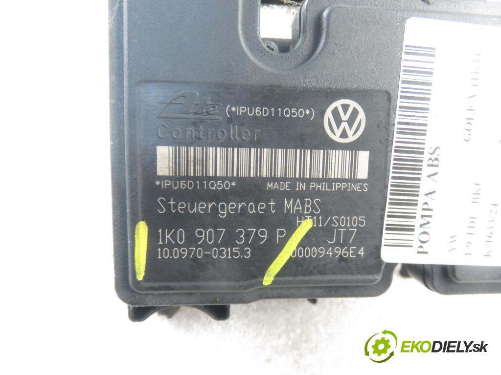 VW GOLF V (1K1) HB 2006 77,00 1.9 TDI - BXE 1896,00 Pumpa ABS 1K0907379P ; 10097003153 (Pumpy ABS)