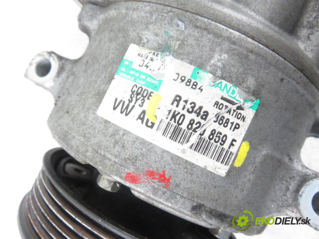 VW GOLF V (1K1) HB 2006 77,00 1.9 TDI - BXE 1896,00 KOMPRESOR: klimatizácie 1K0820859F (Kompresory klimatizácie)