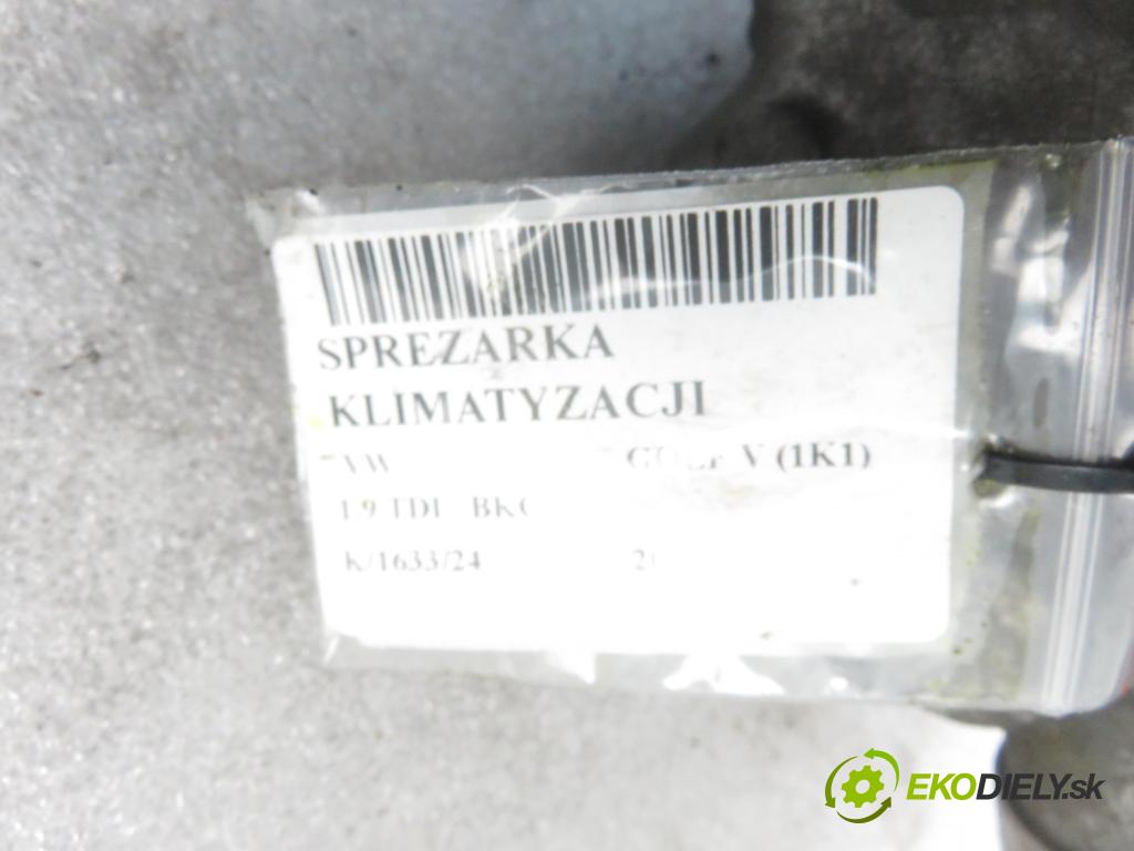 VW GOLF V (1K1) HB 2006 77,00 1.9 TDI - BXE 1896,00 KOMPRESOR: klimatizácie 1K0820859F (Kompresory klimatizácie)