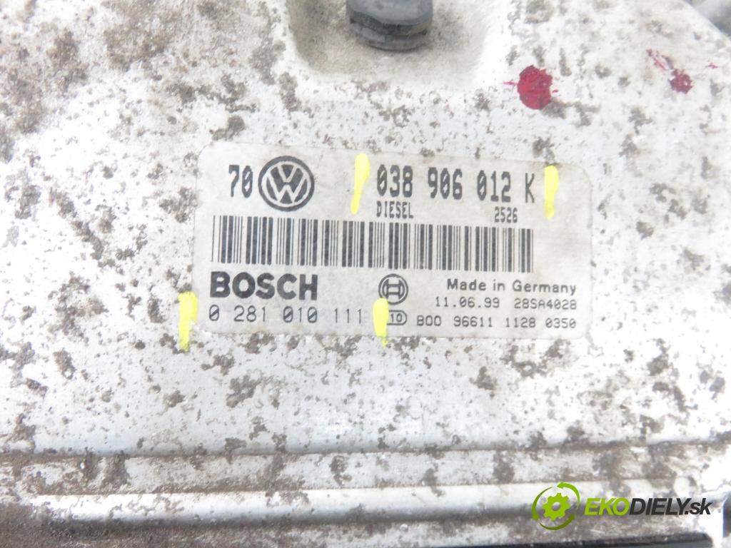 VW GOLF IV (1J1) HB 2000 66,00 1.9 TDI - AGR 1896,00 Riadiaca jednotka Motor 038906012K ; 0281010111