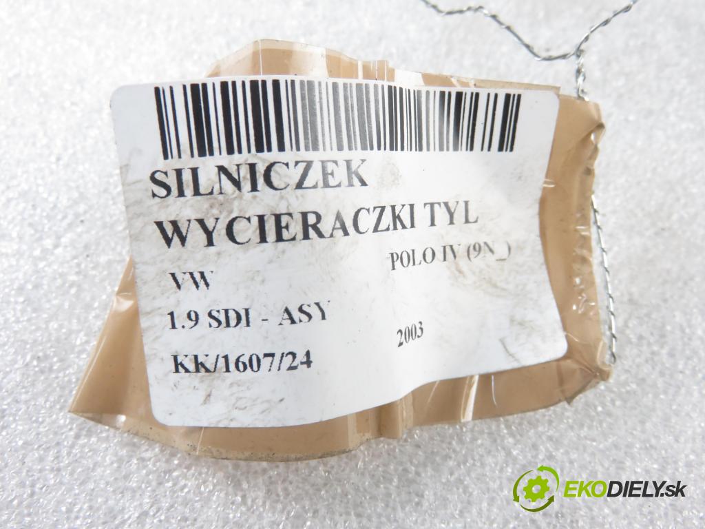 VW POLO (9N_) HB 2003 47,00 1.9 SDI - ASY 1896,00 motorek stěrače ZADNÍ: 6Q6955711A ; 0390201596