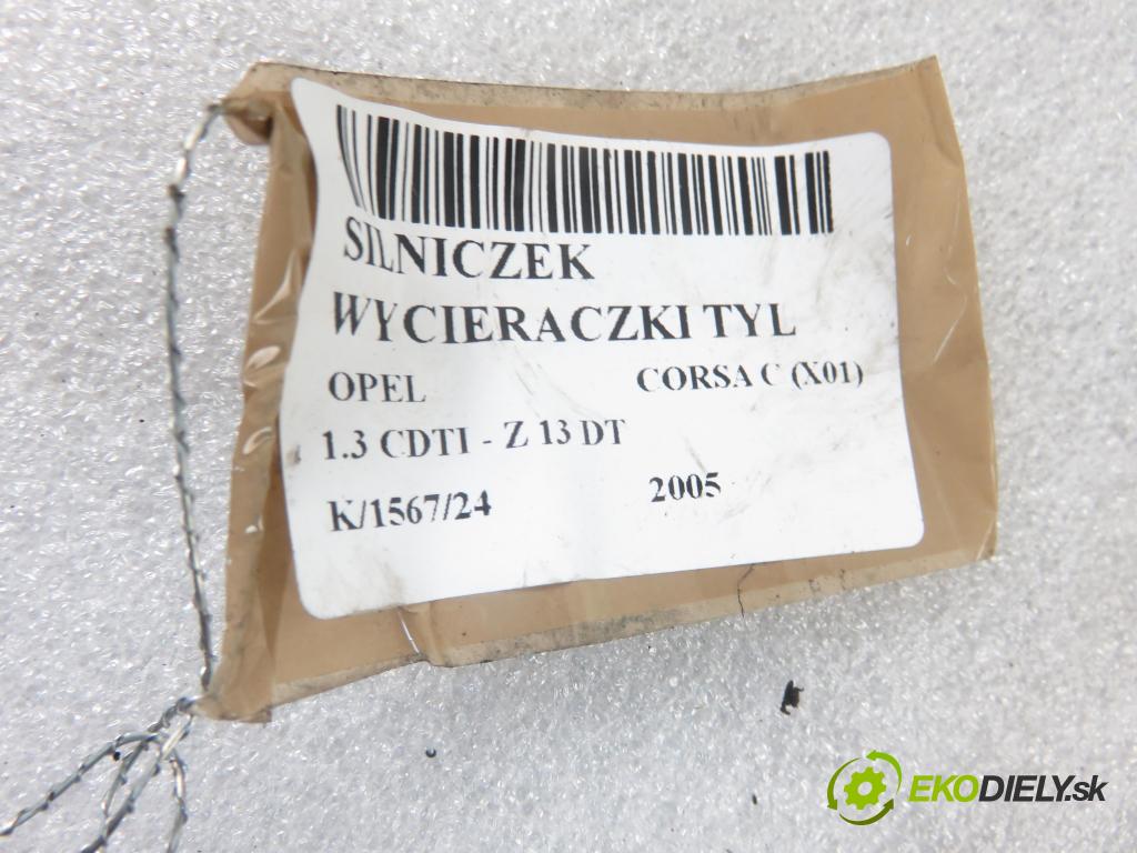 OPEL CORSA C (X01) HB 2005 51,00 1.3 CDTI - Z 13 DT 1248,00 motorek stěrače ZADNÍ: 09132802 ; 53011112