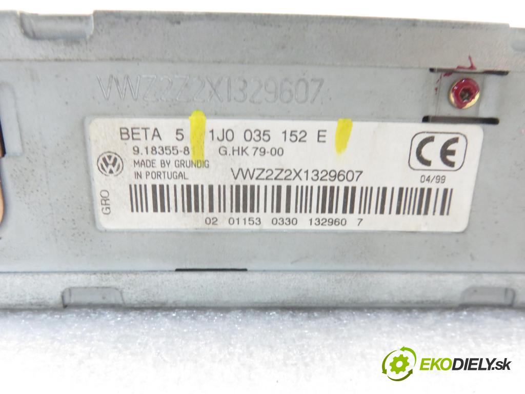 VW PASSAT B5 Variant (3B5) KOMBI 1999 66,00 1.9 TDI 90 - AHU 1896,00 RADIO Modul 1J0035152E