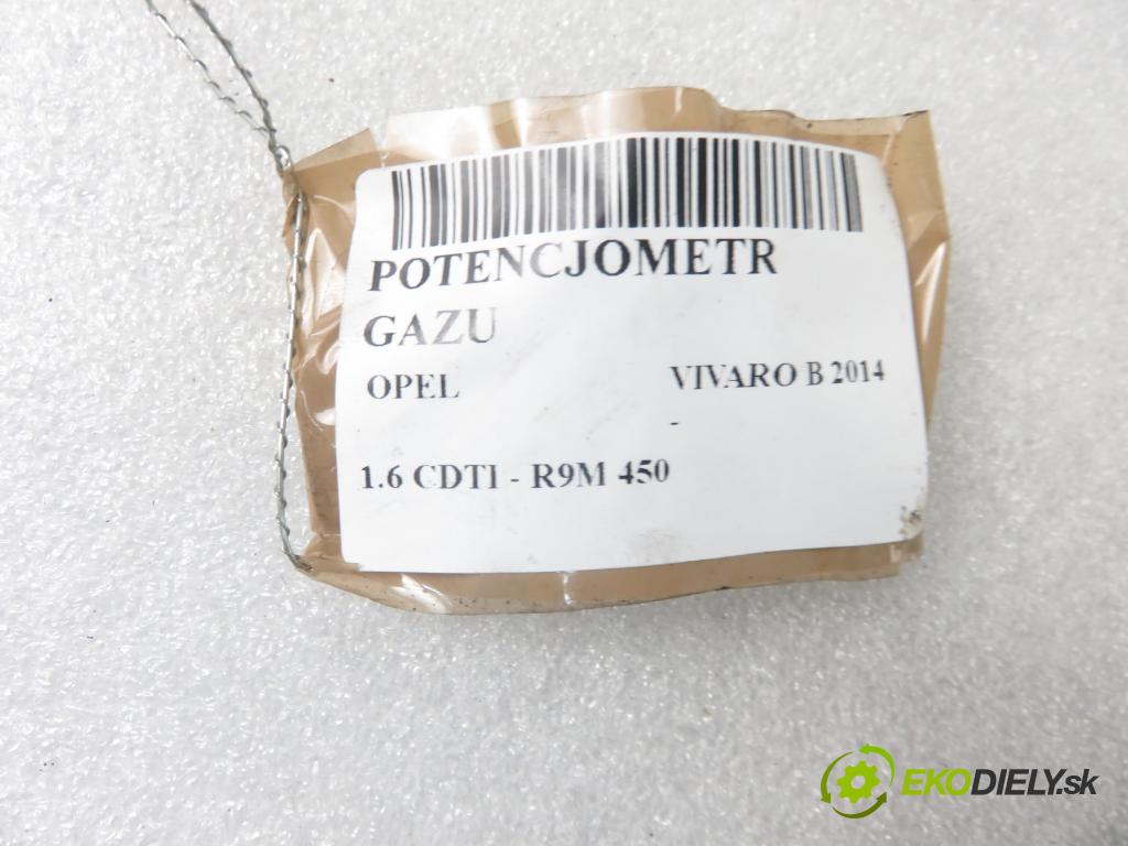 OPEL VIVARO B Skrzynia (X82) FURGON 2015 85,00 1.6 CDTI - R9M 450 1598,00 Potenciometer plynu 180020024R (Pedále)