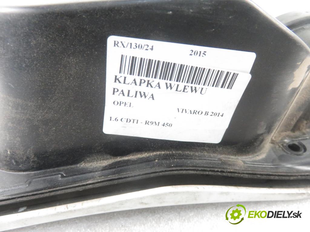 OPEL VIVARO B Skrzynia (X82) FURGON 2015 85,00 1.6 CDTI - R9M 450 1598,00 Dvierka nádrže paliva 781209835R (Ostatné)