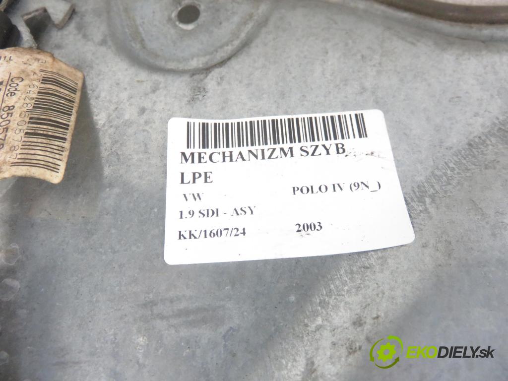 VW POLO (9N_) HB 2003 47,00 1.9 SDI - ASY 1896,00 mechanismus oken 6Q4837401H