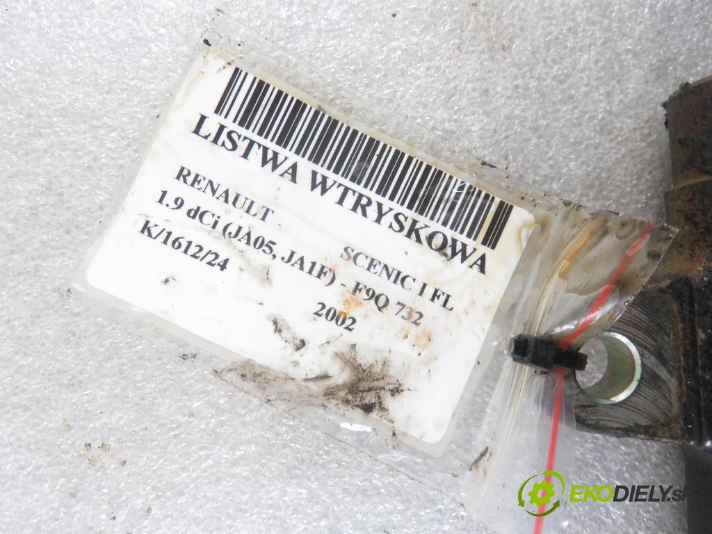 RENAULT SCENIC I (JA0/1_) MINIVAN 2002 75,00 1.9 dCi 102 - F9Q 732 1870,00 Lišta vstrekovacia 0445214015 ; 7700111013 ; 0281002405 (Vstrekovacie lišty)