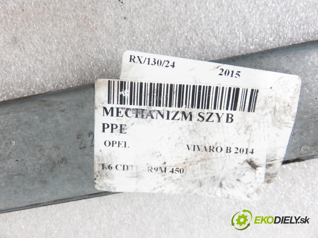 OPEL VIVARO B Skrzynia (X82) FURGON 2015 85,00 1.6 CDTI - R9M 450 1598,00 mechanismus oken PPE 807207538R