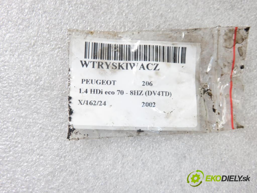 PEUGEOT 206 liftback (2A/C) HB 2002 50,00 1.4 HDi 8V 70 - 8HZ 1398,00 vstrekovač 0445110252 (Vstrekovače)
