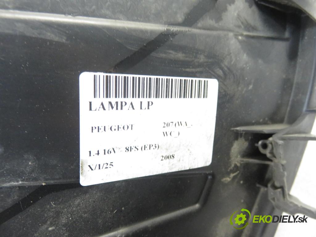 PEUGEOT 207 (WA_, WC_) HB 2008 70,00 1.4 16v VTI 95 - 8FS 1397,00 Svetlo LP 9649986280