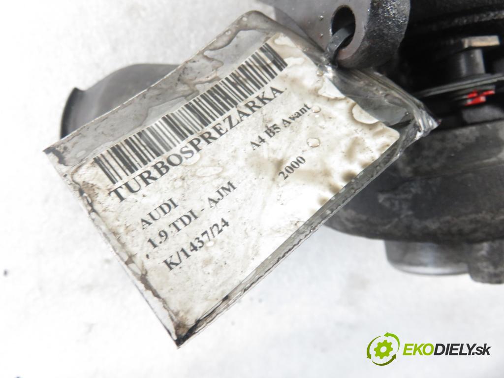 AUDI A4 Avant (8D5, B5) KOMBI 2000 85,00 1.9 TDI - AJM 1896,00 RYCHLONABÍJEČKA: 028145702R (Turbodúchadla (kompletní))