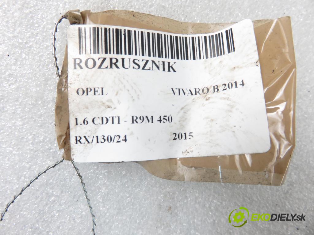 OPEL VIVARO B Skrzynia (X82) FURGON 2015 85,00 1.6 CDTI - R9M 450 1598,00 Štartér M000T39372 ; 233003248R (Štartéry)