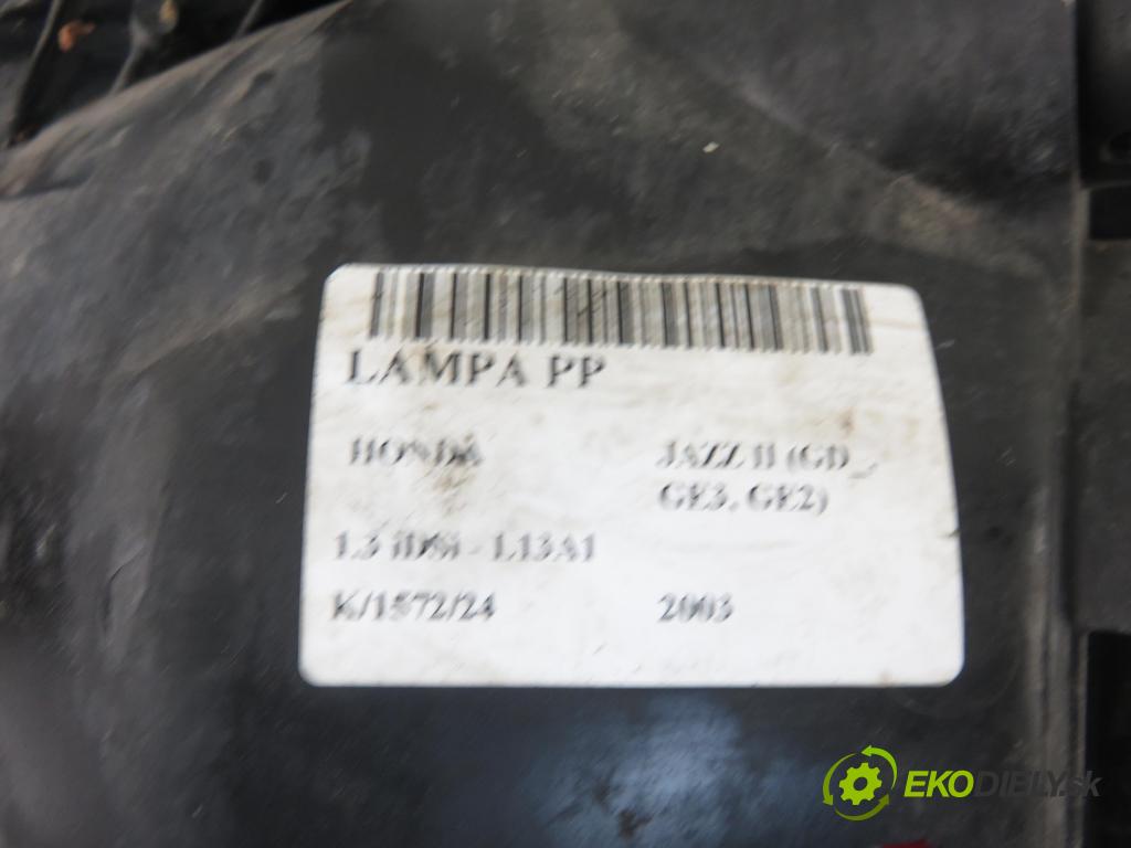 HONDA JAZZ II (GD_, GE3, GE2) HB 2003 0,00 1.3 iDSi - L13A1 1339,00 Svetlo PP