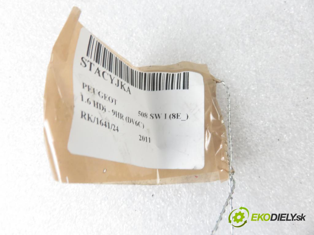 PEUGEOT 508 SW I (8E_) KOMBI 2011 82,00 1.6 e-HDi 8V 112 - 9HR 1560,00 spinačka N0502455 ; N0503823 ; 9663123380 (Spínacie skrinky a kľúče)