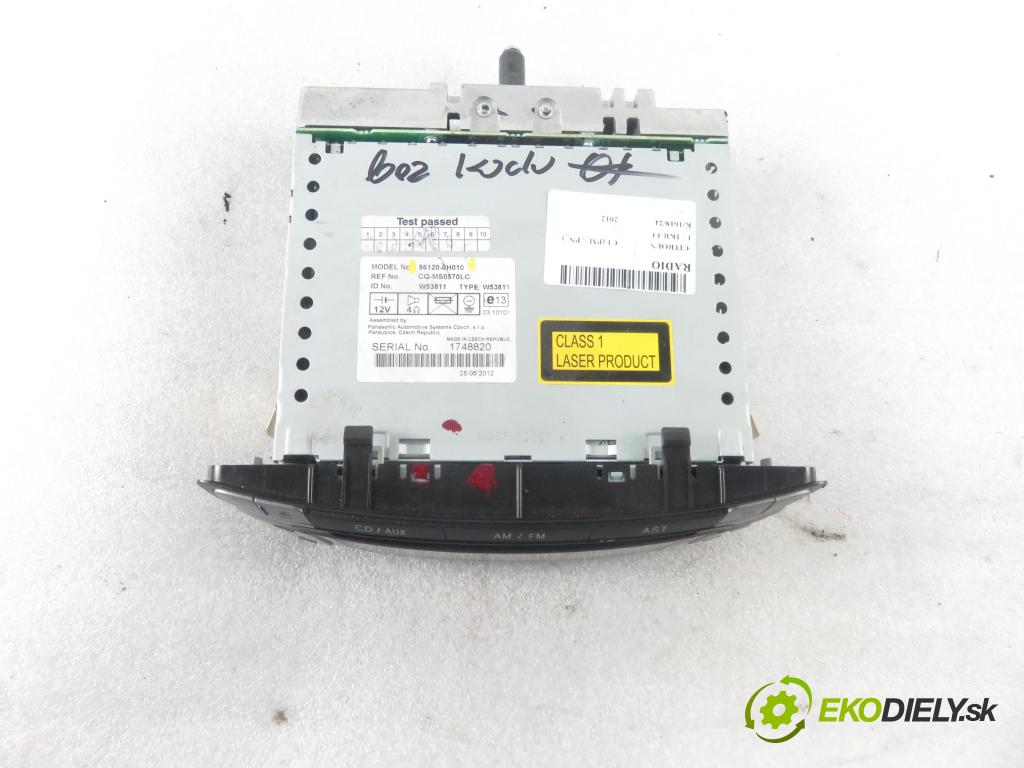 CITROEN C1 (PM_, PN_) HB 2012 50,00 1.0 12V R3 68 - 1KR-FE 998,00 RADIO CD 861200H010