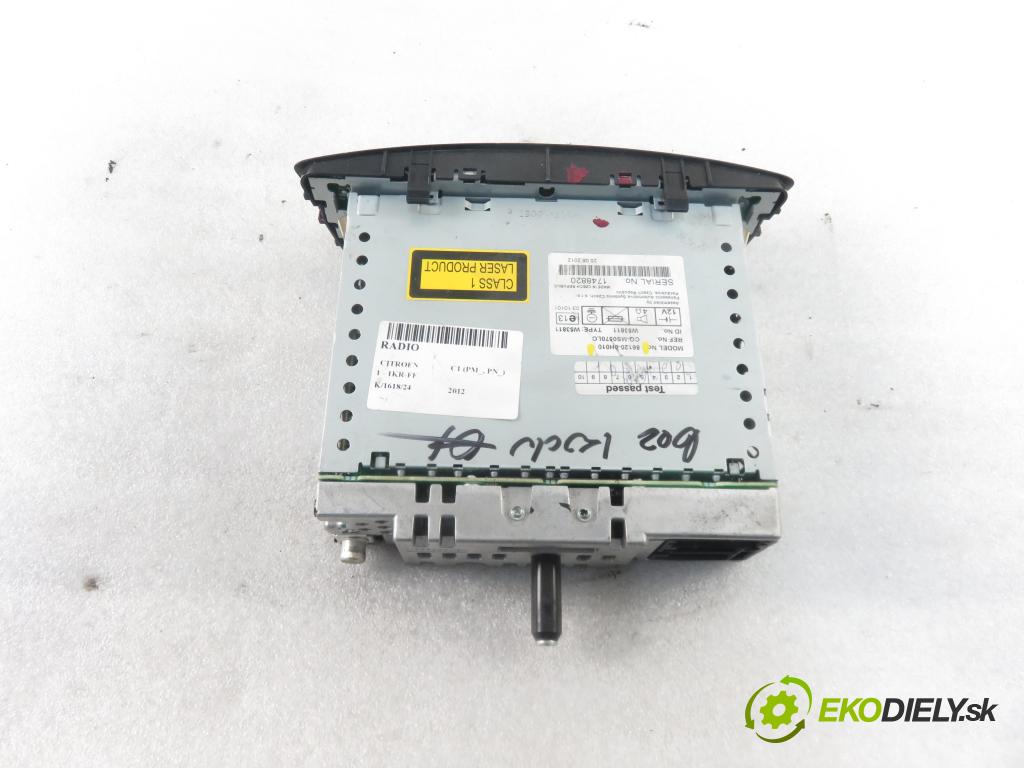 CITROEN C1 (PM_, PN_) HB 2012 50,00 1.0 12V R3 68 - 1KR-FE 998,00 RADIO CD 861200H010