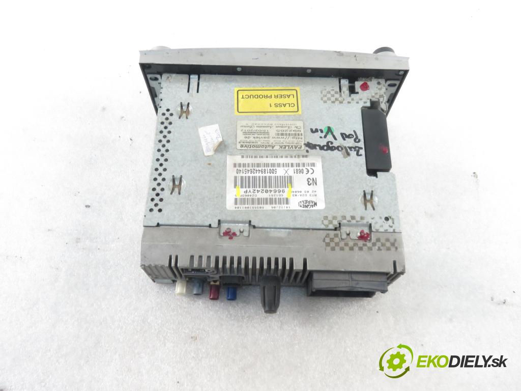 PEUGEOT 407 SW (6E_) KOMBI 2007 100,00 2.0 HDi 135 - RHR 1997,00 RADIO CD 96640242YP
