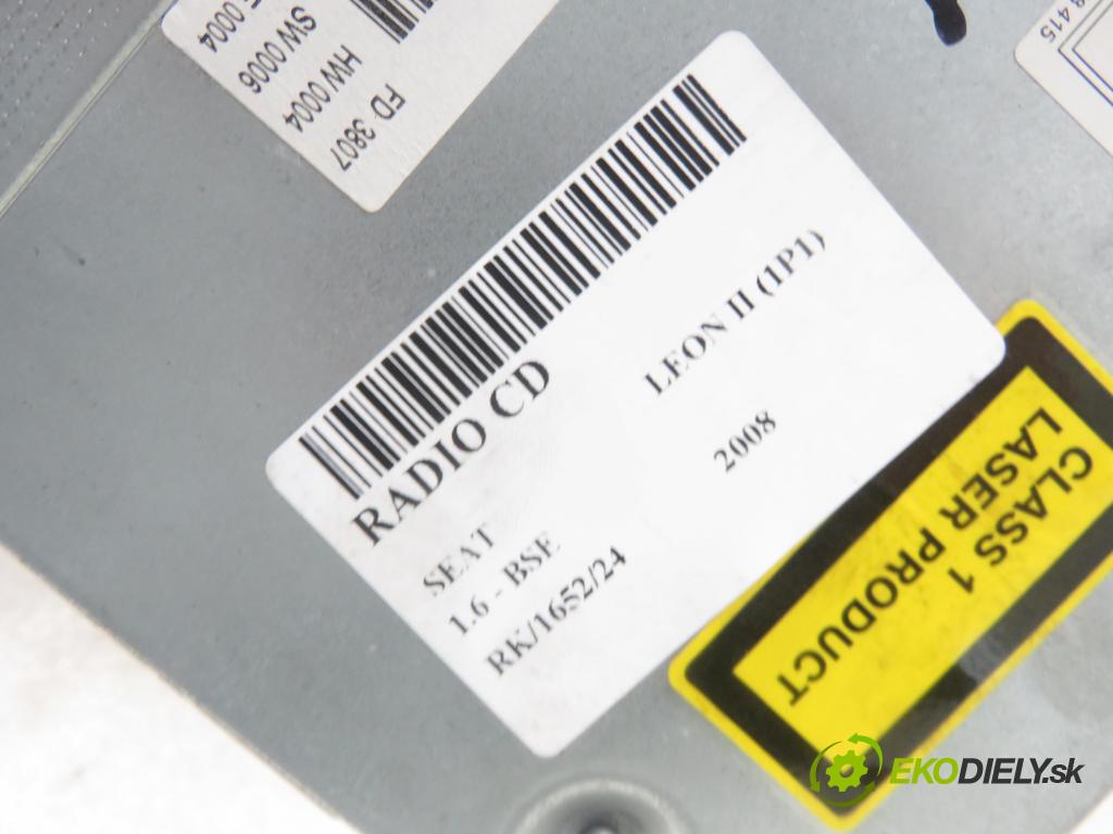 SEAT LEON (1P1) HB 2008 75,00 1.6 - BSE 1595,00 RADIO CD 1P1035186B