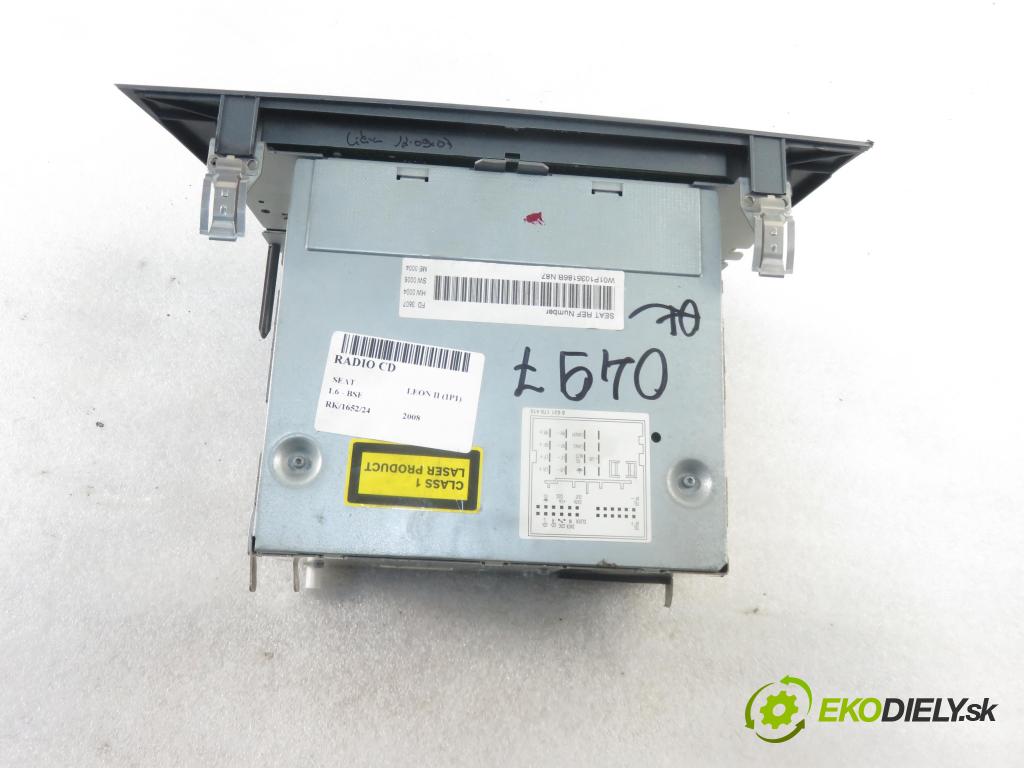 SEAT LEON (1P1) HB 2008 75,00 1.6 - BSE 1595,00 RADIO CD 1P1035186B
