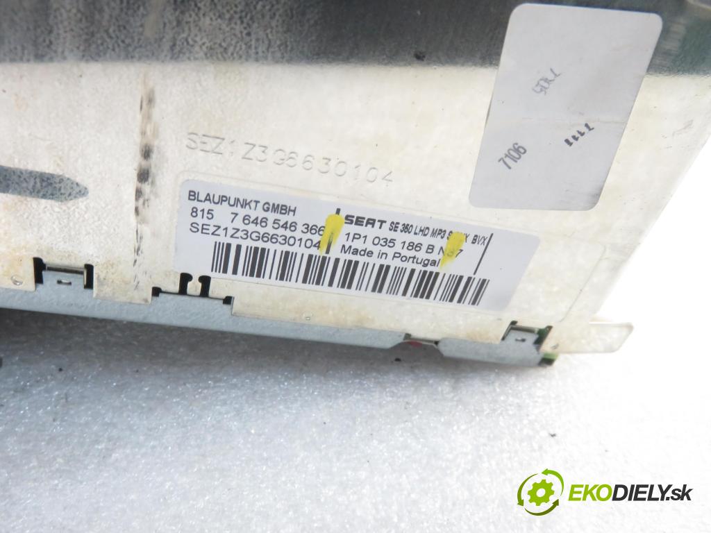 SEAT LEON (1P1) HB 2008 75,00 1.6 - BSE 1595,00 RADIO CD 1P1035186B