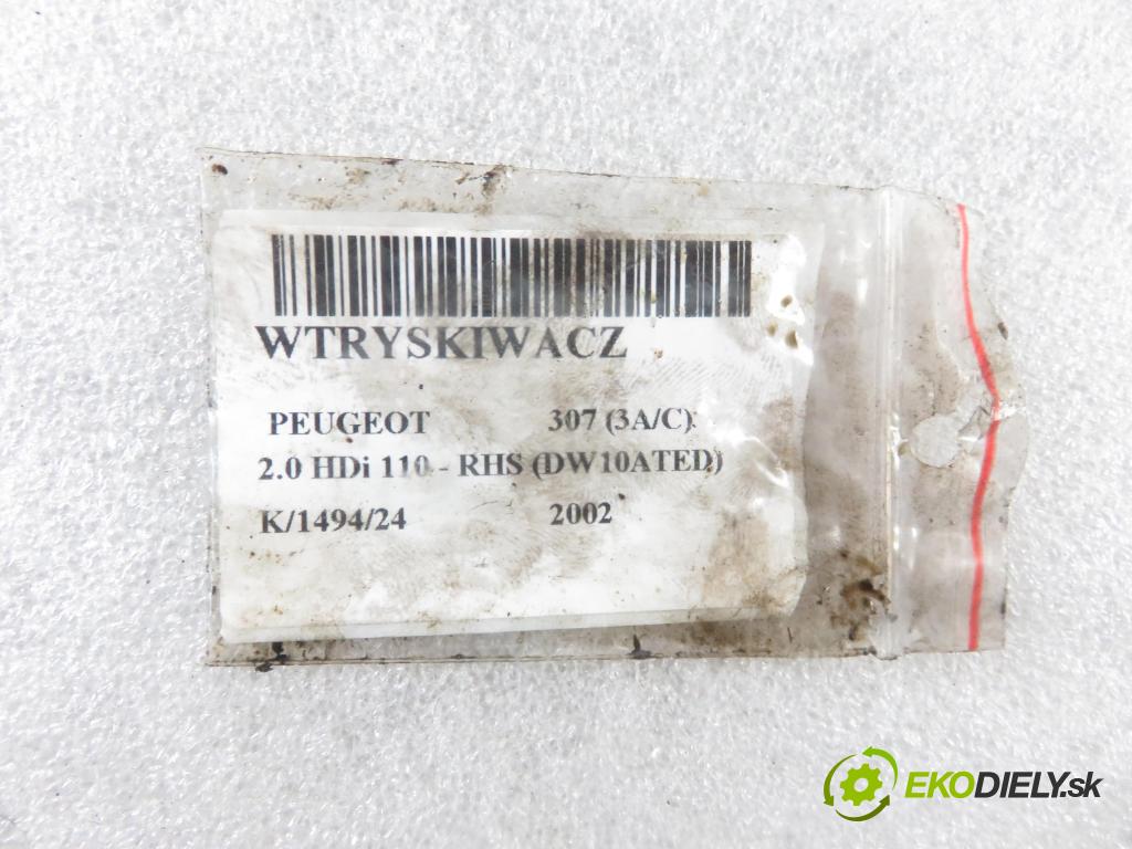 PEUGEOT 307 (3A/C) HB 2002 79,00 2.0 HDi 110 - RHS 1997,00 vstrekovač 0445110076 ; 9641742880 (Vstrekovače)
