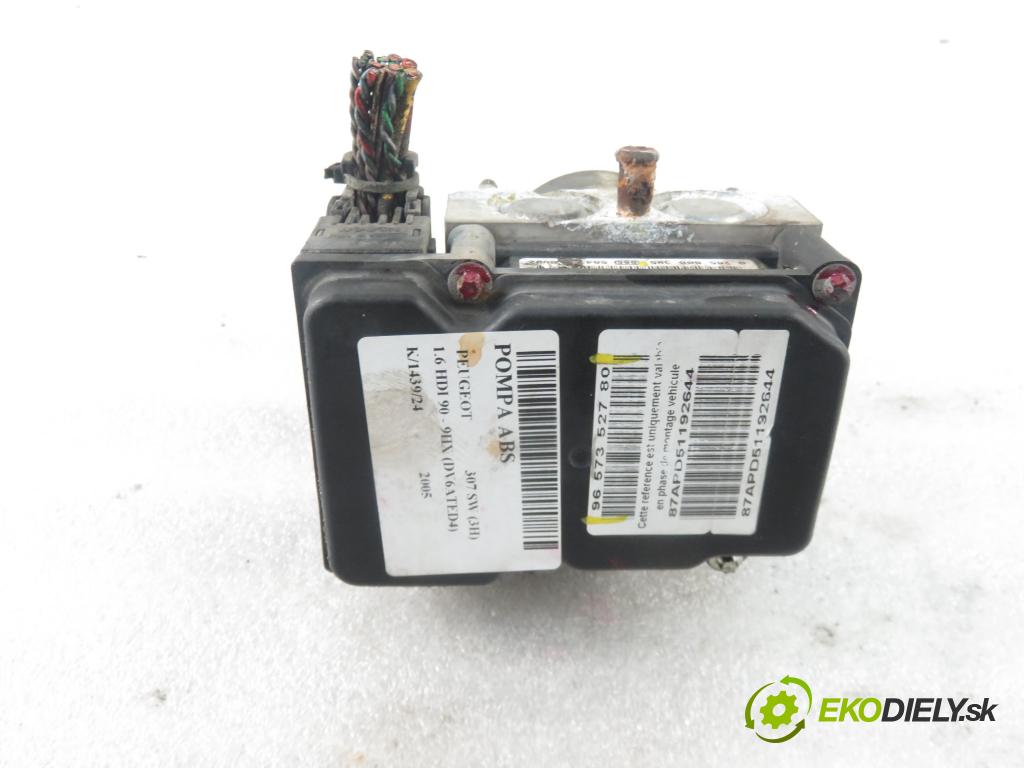 PEUGEOT 307 SW (3H) KOMBI 2005 66,00 1.6 HDI 90 - 9HX (DV6ATED4) 1560,00 Pumpa ABS 9657352780 ; 0265231486 ; 0265800395 (Pumpy ABS)