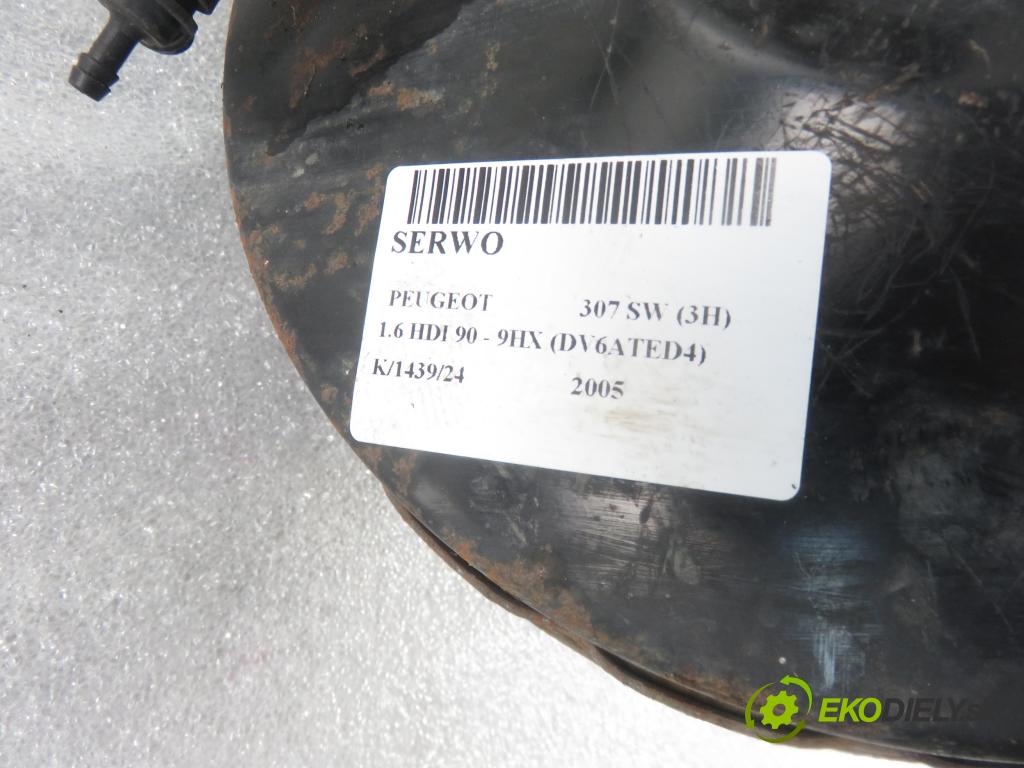 PEUGEOT 307 SW (3H) KOMBI 2005 66,00 1.6 HDI 90 - 9HX (DV6ATED4) 1560,00 Posilovač 9639662180 ; 0204024613 (Servočerpadlá, pumpy riadenia)