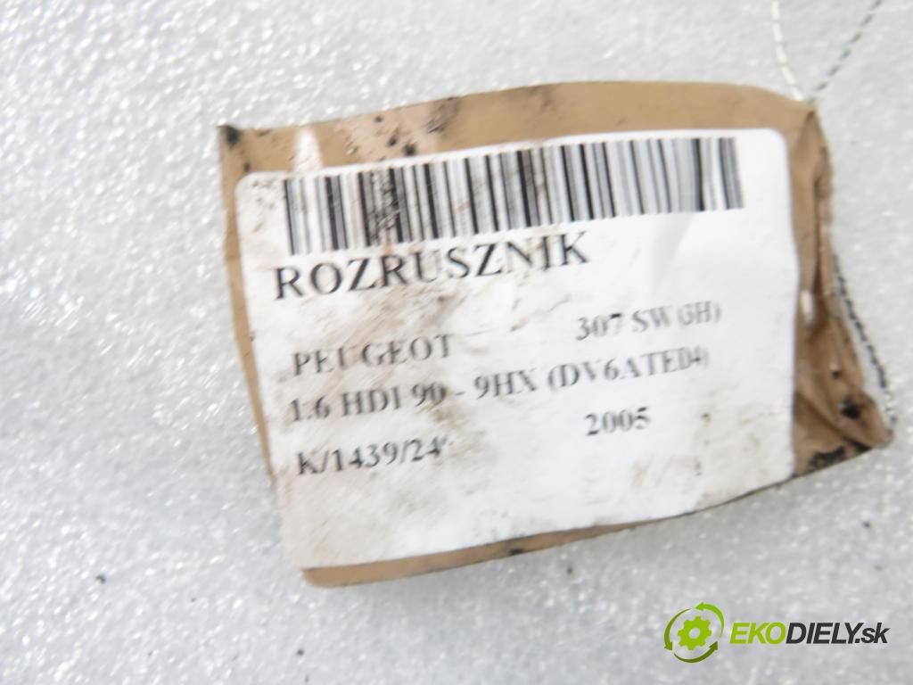 PEUGEOT 307 SW (3H) KOMBI 2005 66,00 1.6 HDI 90 - 9HX (DV6ATED4) 1560,00 Štartér 9645100680 ; D7G3 (Štartéry)