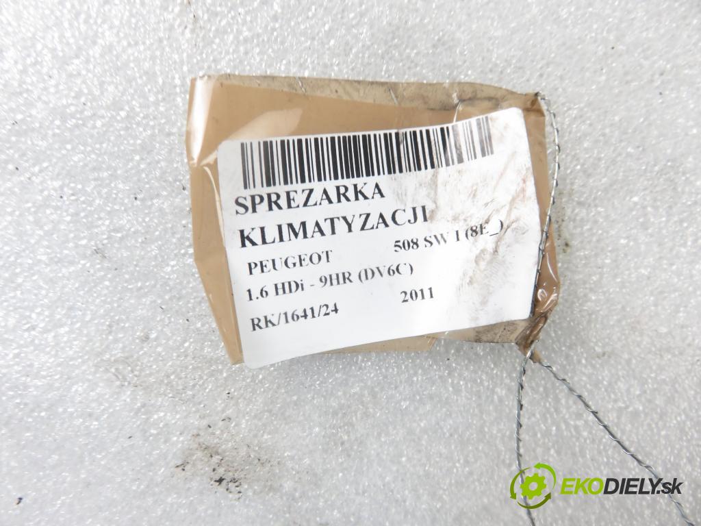 PEUGEOT 508 SW I (8E_) KOMBI 2011 82,00 1.6 e-HDi 8V 112 - 9HR 1560,00 KOMPRESOR: klimatizácie 9671216780 (Kompresory klimatizácie)