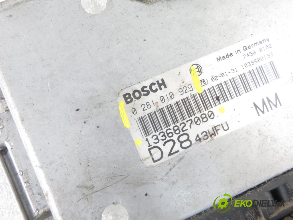 CITROEN JUMPER Skrzynia (244) FURGON 2003 94,00 2.8 HDi - 8140.43S 2798,00 Riadiaca jednotka Motor 0281010929 ; 1336827080