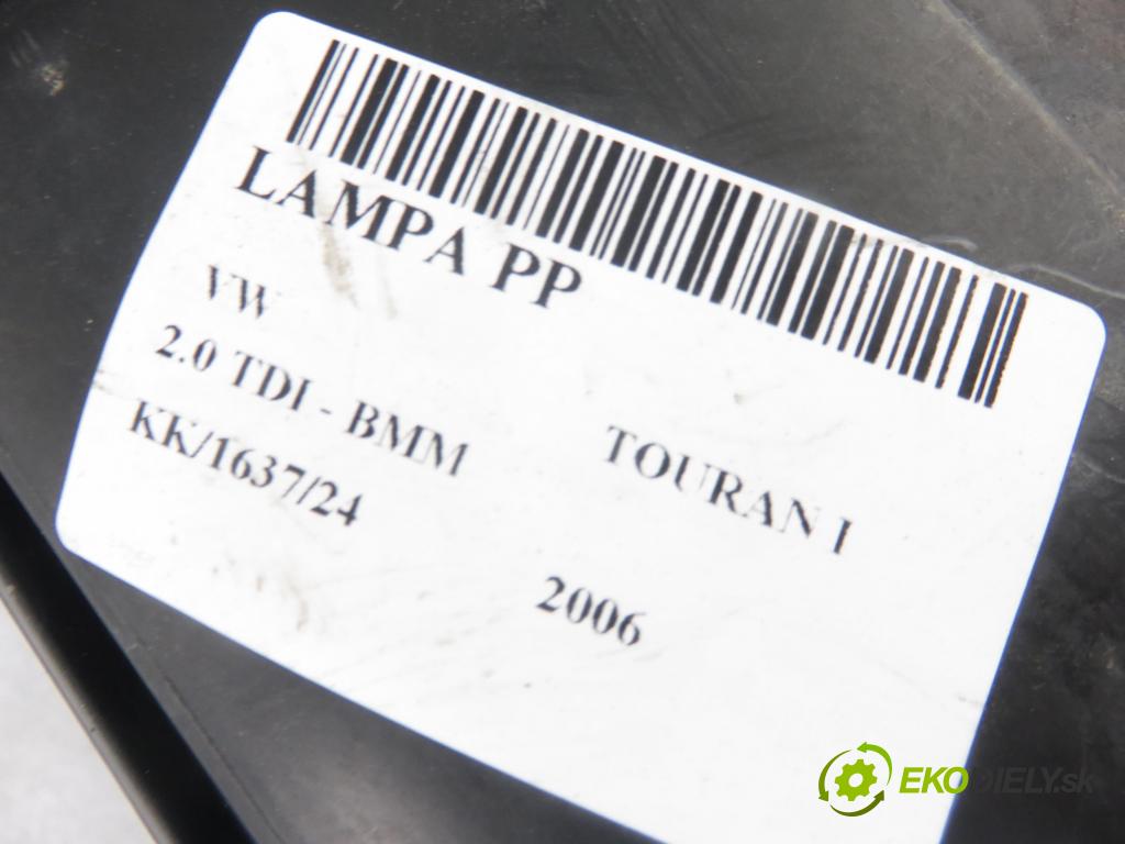 VW TOURAN (1T1, 1T2) MINIVAN 2006 103,00 2.0 TDI - BMM 1968,00 Svetlo PP 1307329082 ; 0301205272