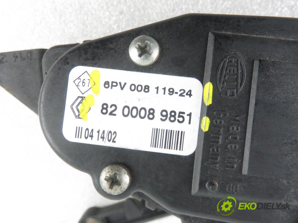 RENAULT CLIO II (BB_, CB_) HB 2002 42,00 1.5 dCi 1461,00 Potenciometer plynu 8200089851 ; 6PV00811924 (Pedále)