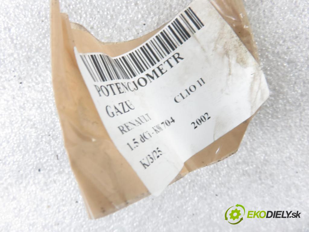 RENAULT CLIO II (BB_, CB_) HB 2002 42,00 1.5 dCi 1461,00 Potenciometer plynu 8200089851 ; 6PV00811924 (Pedále)