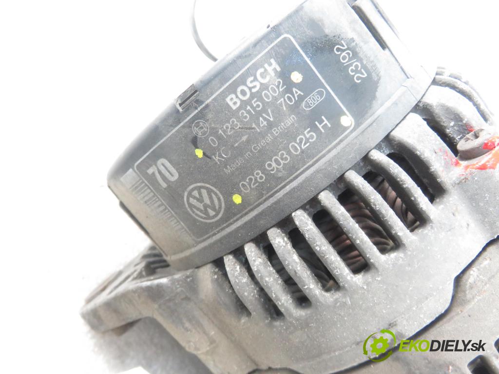VW PASSAT B3/B4 Variant (3A5, 35I) KOMBI 1995 66,00 1.9 TDI - 1Z 1896,00 Alternátor 0123315002 ; 028903025H (Alternátory)