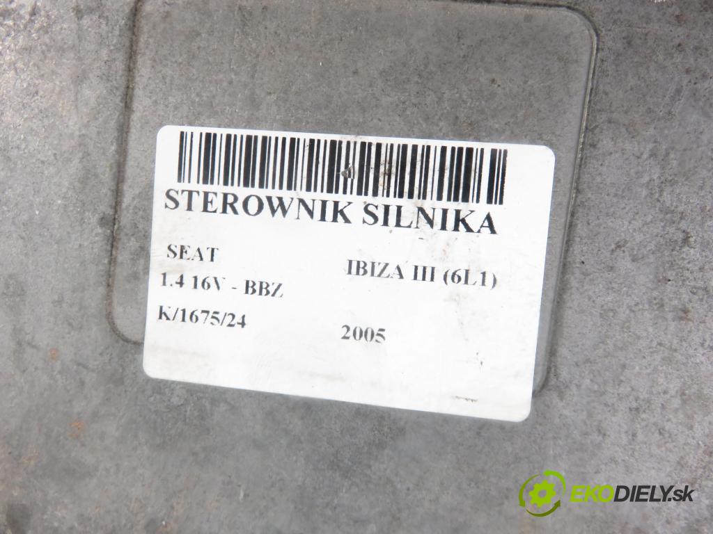 SEAT IBIZA III (6L1) HB 2005 74,00 1.4 16V - BBZ 1390,00 Riadiaca jednotka Motor 036906034GM ; 6160106801