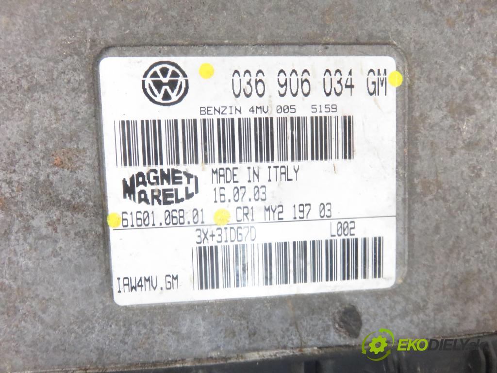 SEAT IBIZA III (6L1) HB 2005 74,00 1.4 16V - BBZ 1390,00 Riadiaca jednotka Motor 036906034GM ; 6160106801