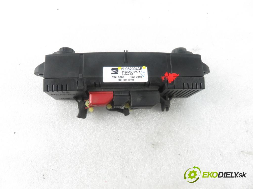 SEAT IBIZA III (6L1) HB 2005 74,00 1.4 16V - BBZ 1390,00 Panel kúrenia KLIMATRONIK 6L0820043E