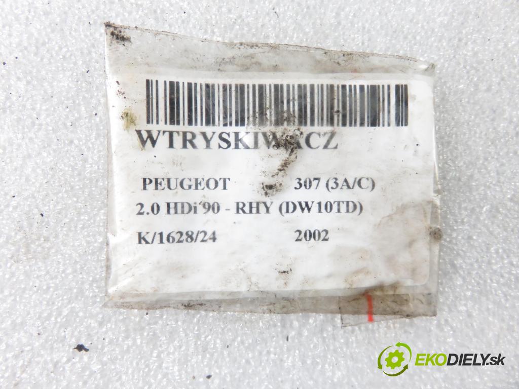 PEUGEOT 307 (3A/C) HB 2002 66,00 2.0 HDi 90 - RHY (DW10TD) 1997,00 vstrekovač 9636819380 (Vstrekovače)