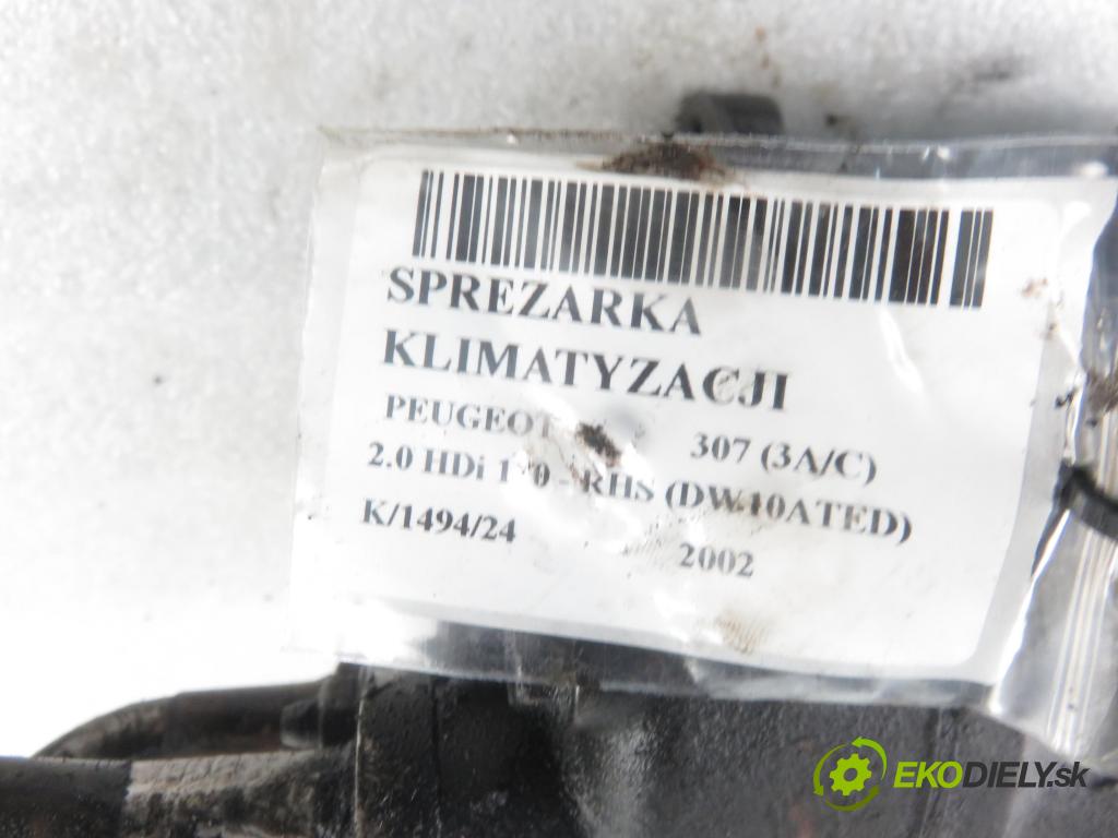 PEUGEOT 307 (3A/C) HB 2002 79,00 2.0 HDi 110 - RHS 1997,00 KOMPRESOR: klimatizace  (Kompresory)